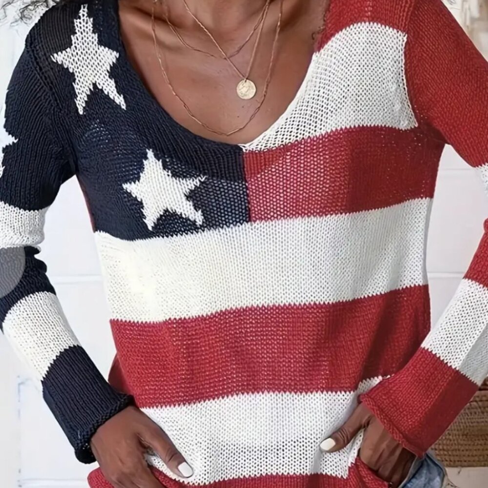 Red  White  & Blue Sweater